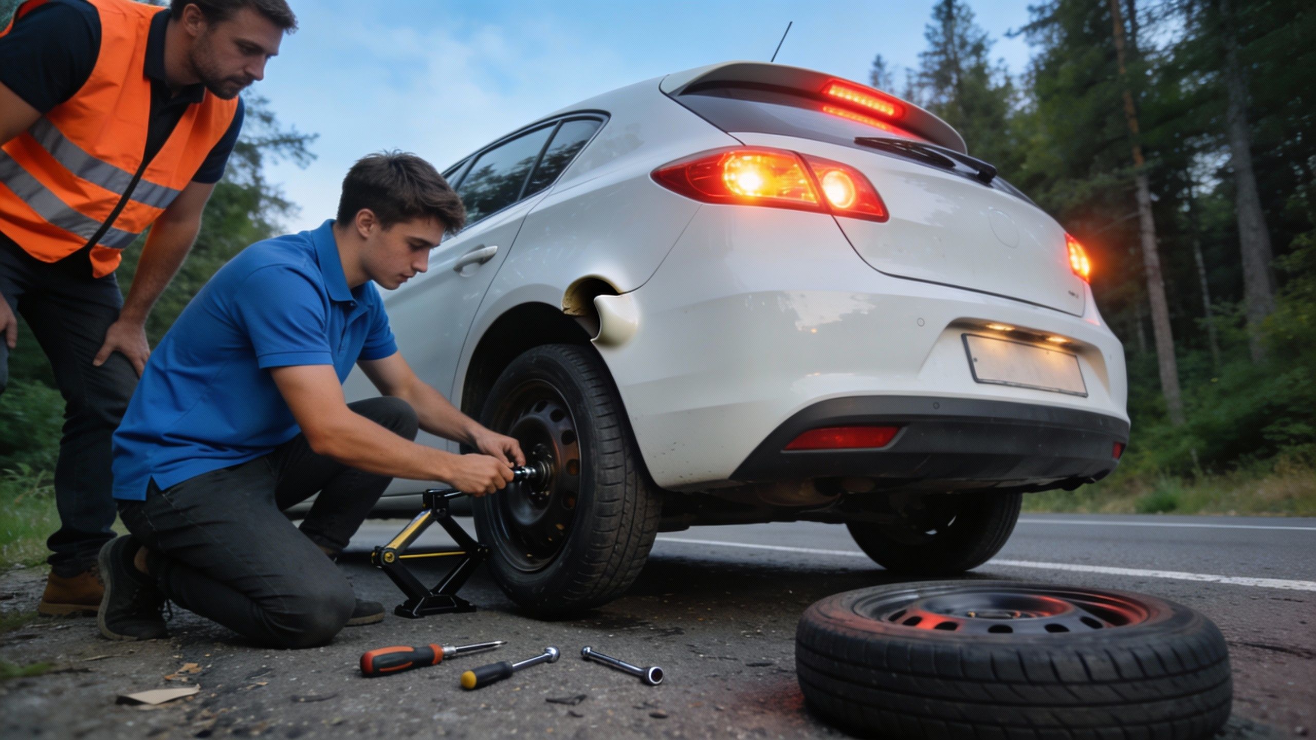 Comment changer une roue de secours : guide étape par étape