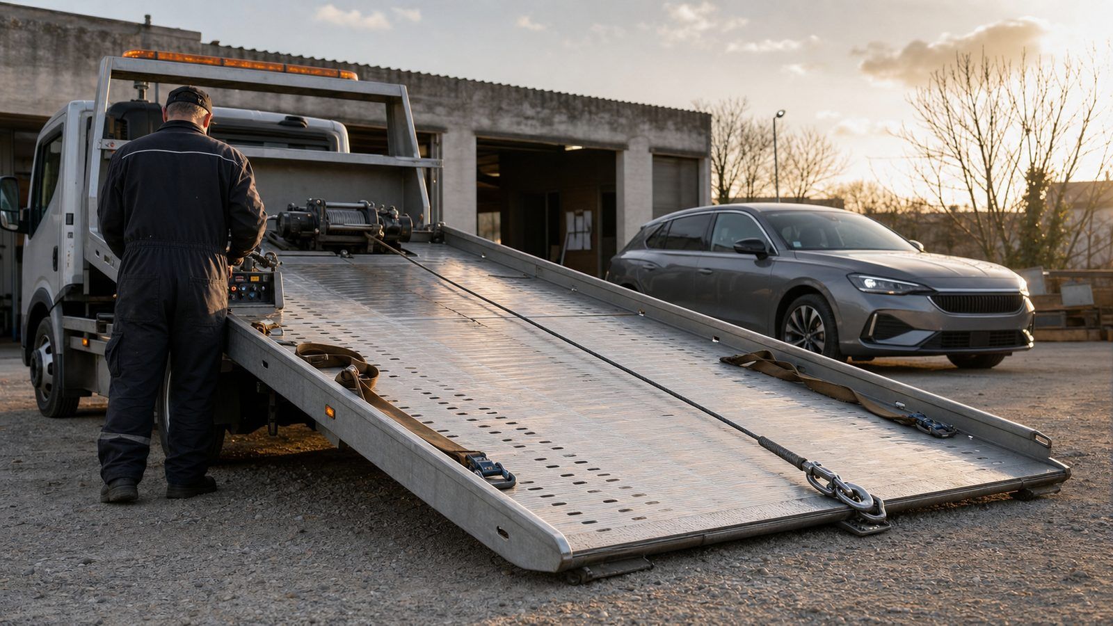Location d'un camion porte-voiture avec treuil : préparer le transport