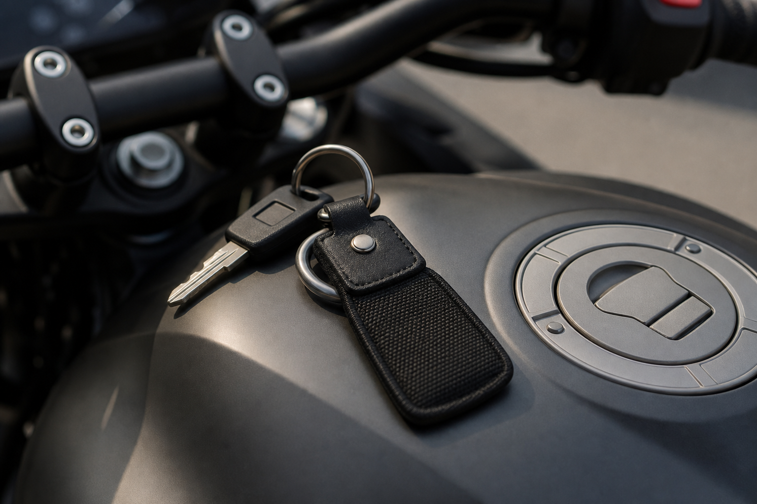 Le porte-clés Moto doit rester léger, souple et visible